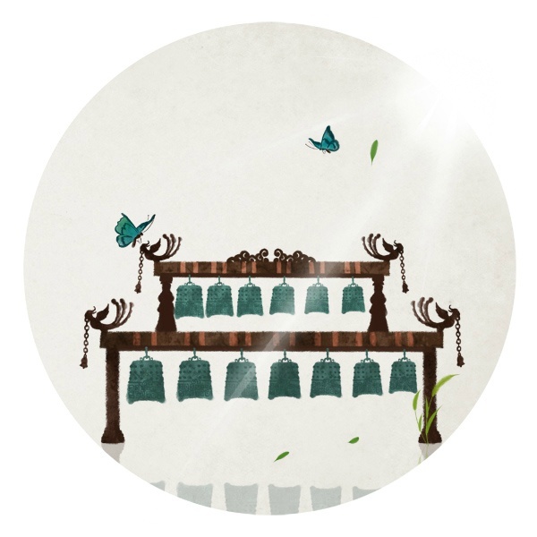 水墨中国风——竹间系列·编钟