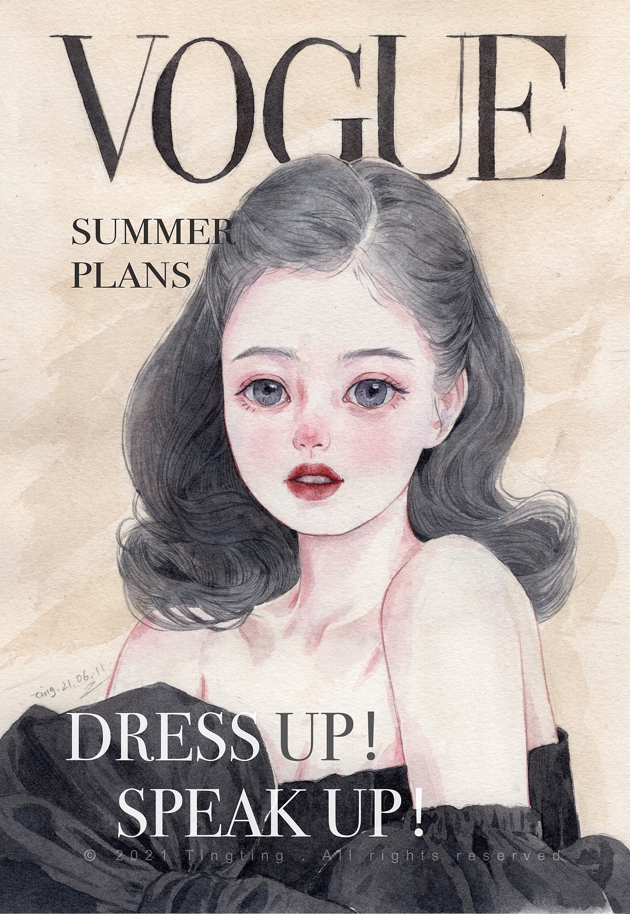 婷婷原创水彩插画 近期作品分享