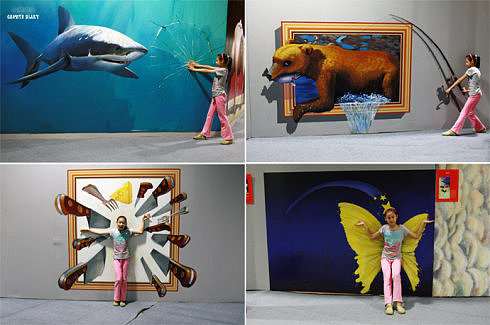 3D壁画馆 3D壁画 3D彩绘壁画 3D艺术馆 3D壁画小镇