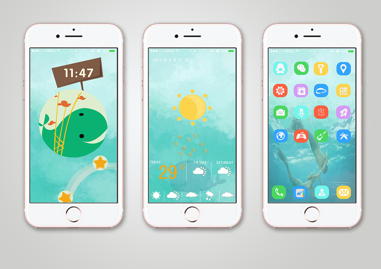 苹果手机ui界面设计|ui|闪屏/壁纸|luckycc7 - 原创作品 - 站酷