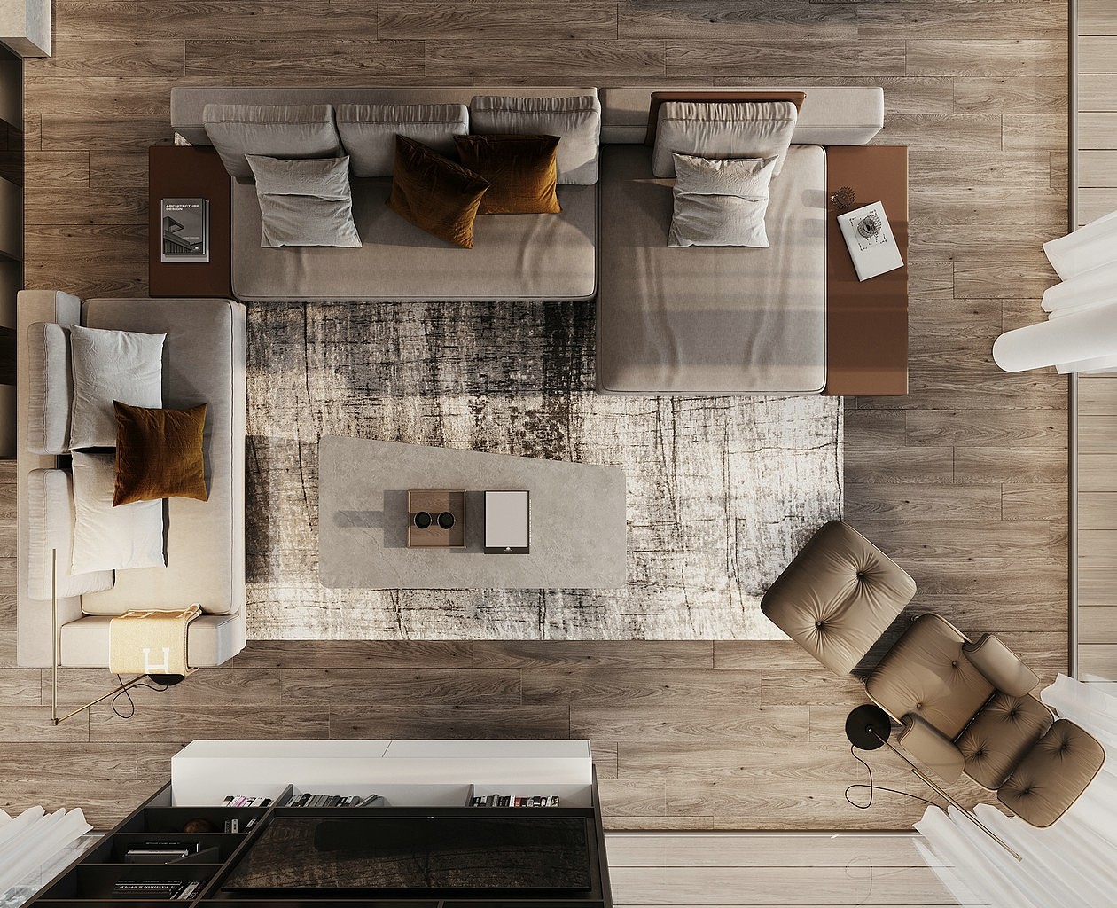 原木与灰色高雅品位