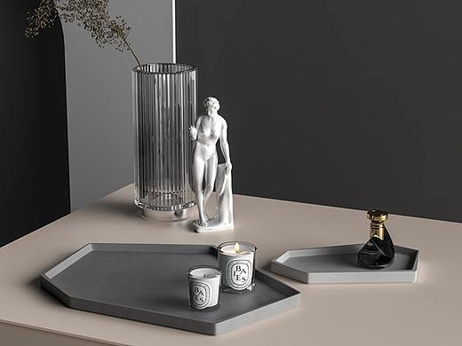 觉一 清水混凝土异形收纳托盘【磐】