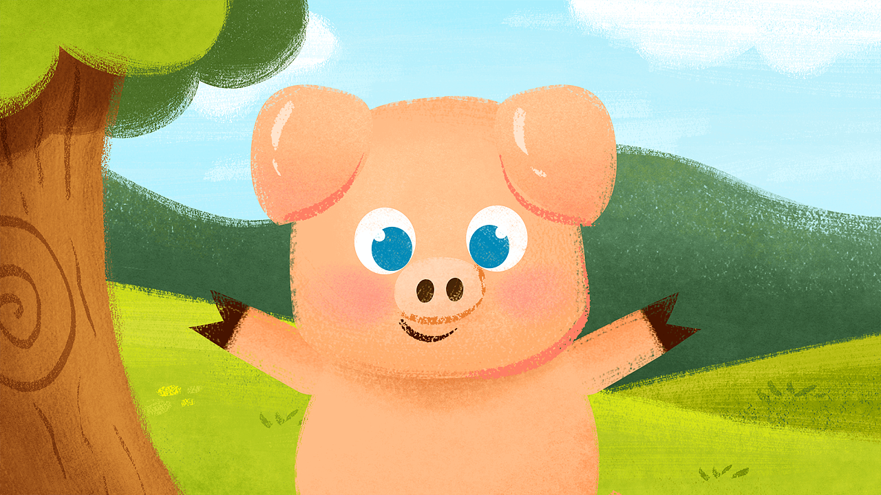 儿童英语绘本 three little pigs