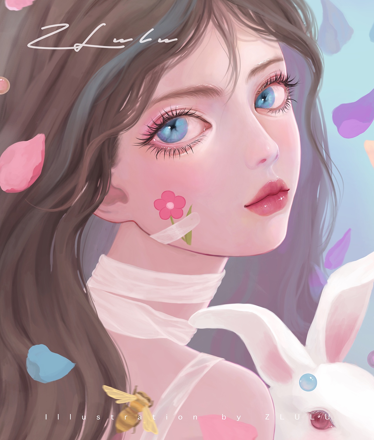 少女（图ZMjkwNjg3MTk2） - 商业插画 - 站酷设计师Zluluisme原创素材 - 站酷ZCOOL