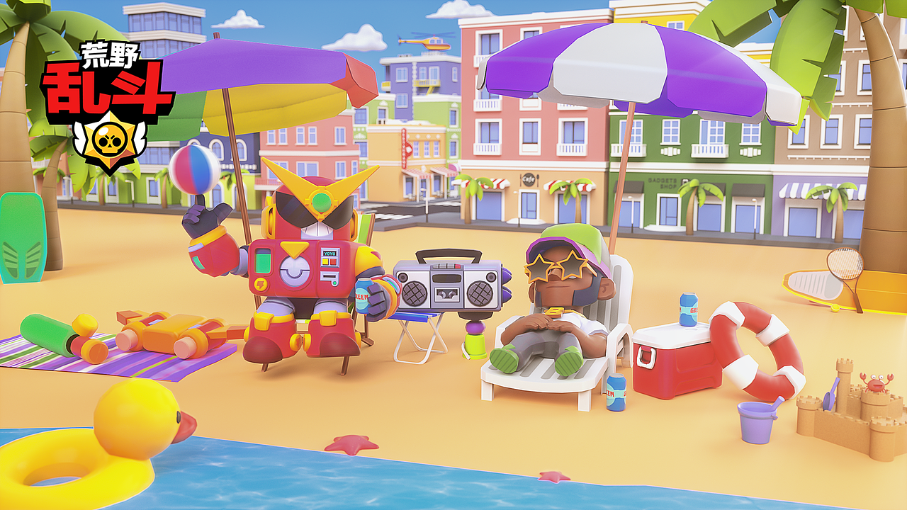 荒野乱斗卡通场景渲染练习