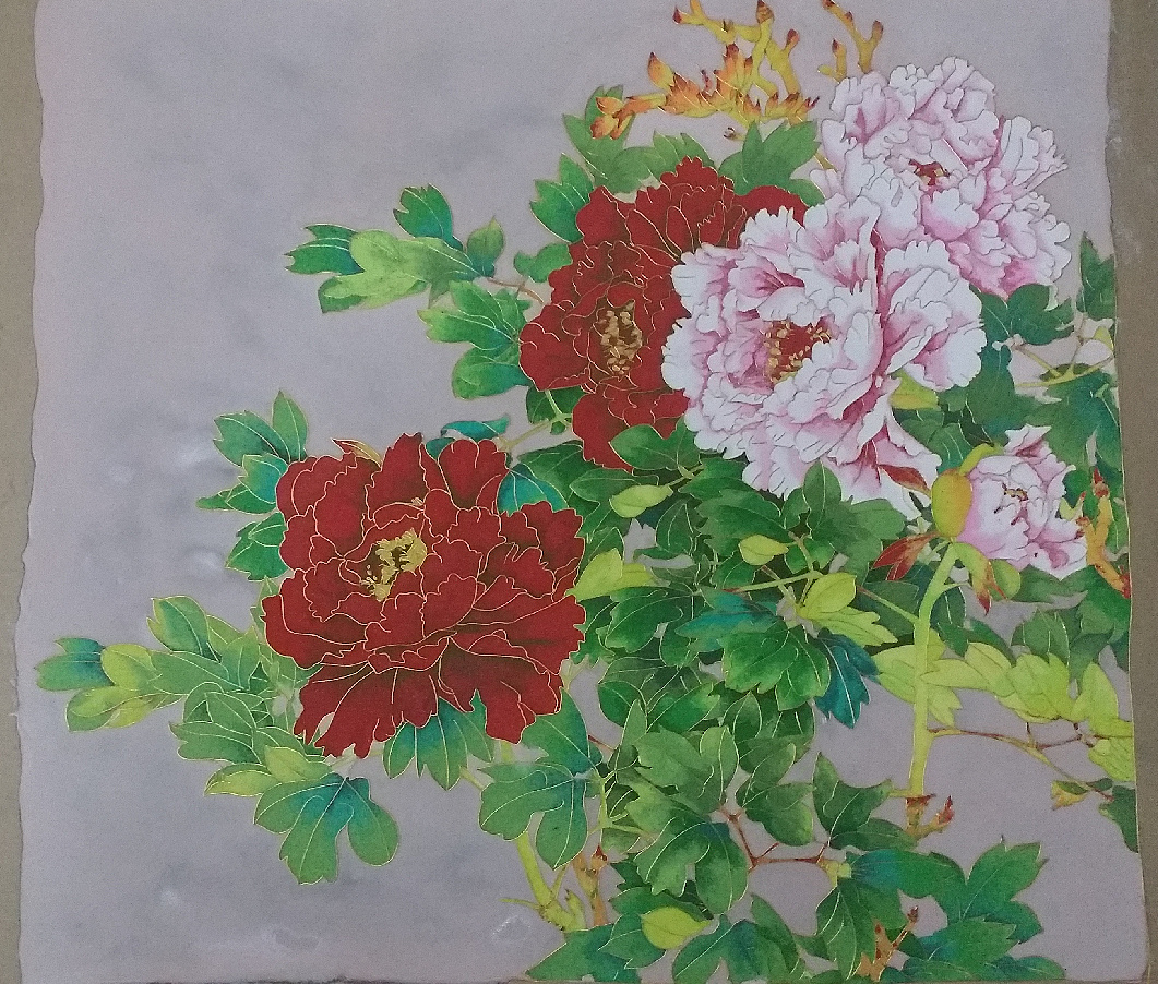 通过勾线,掐丝,靛蓝,打磨工艺,最终实现完整的制作.