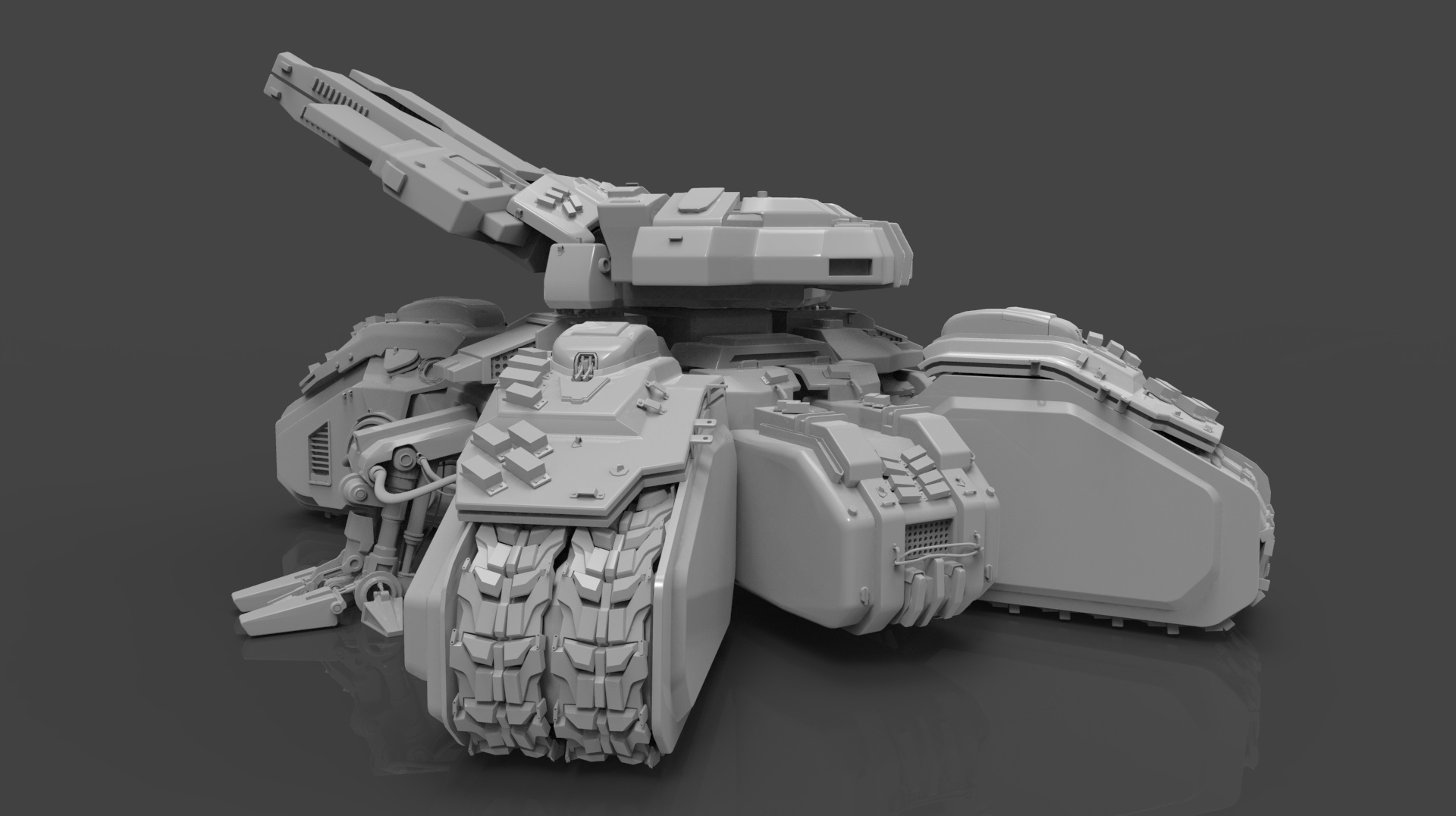 《星际争霸攻城坦克制作》|三维|机械/交通|梦枭 - 原创作品 - 站酷 (ZCOOL)
