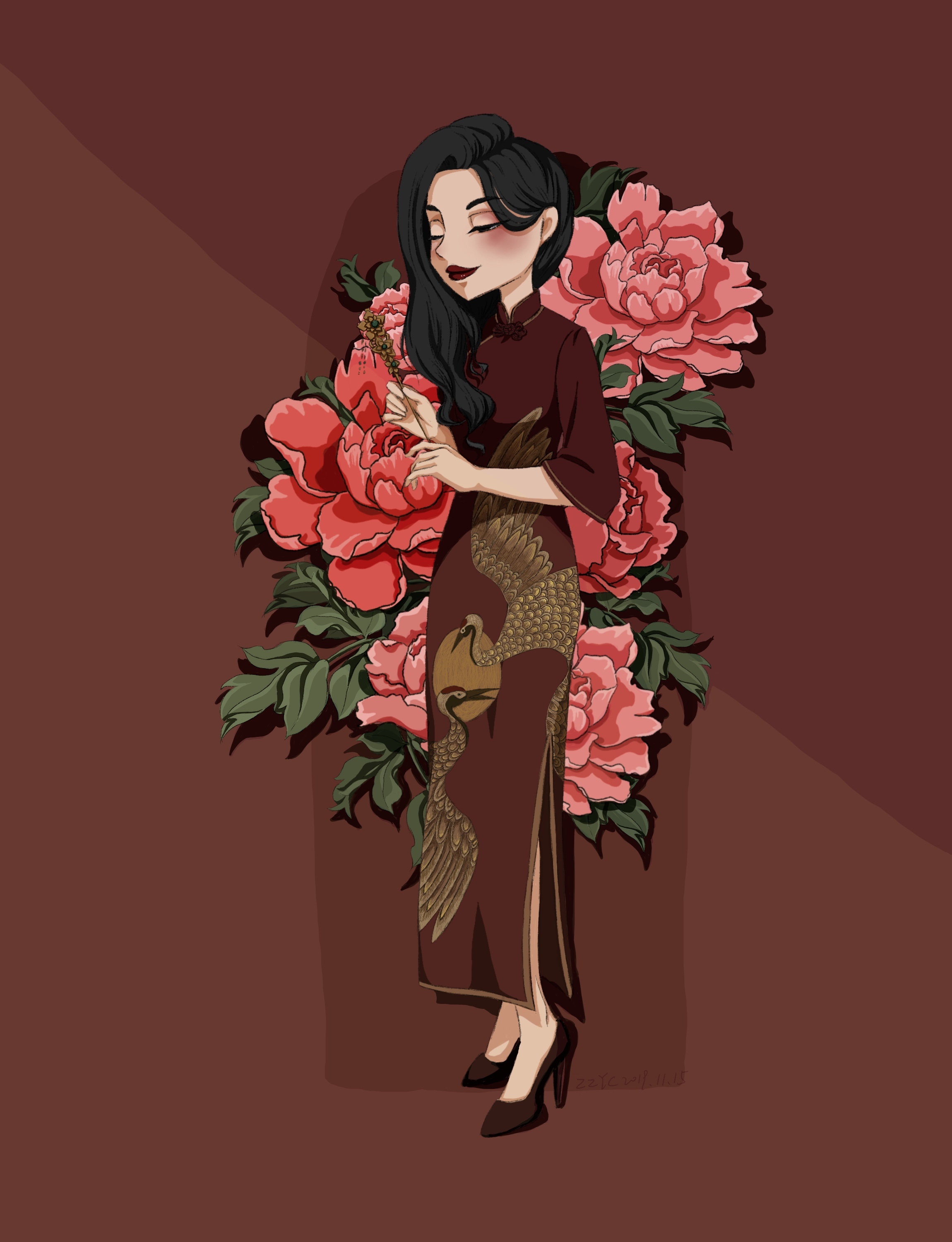 牡丹|插画|创作习作|z2yc - 原创作品 - 站酷 (zcool)