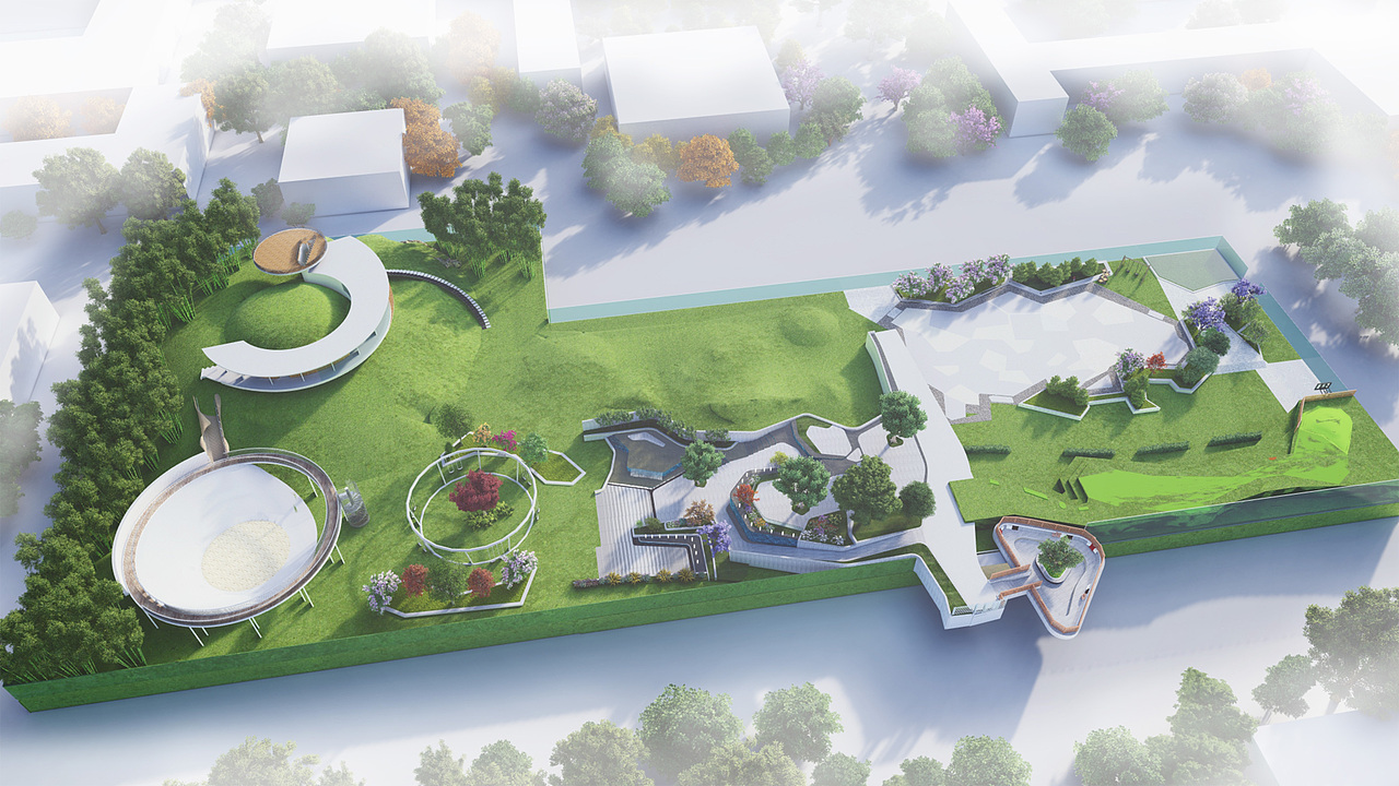 社交类型屋顶花园设计空中花园