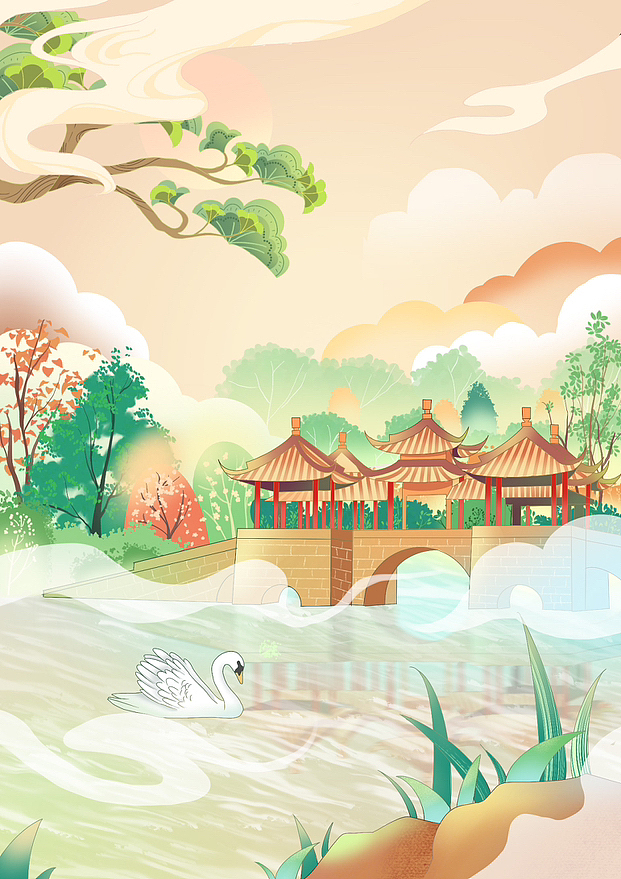 烟花三月下扬州（图ZMzQ5NjIwNzUy） - 商业插画 - 站酷设计师宇茗原创素材 - 站酷ZCOOL