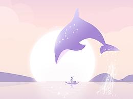 渐变朦胧插画风格临摹练习