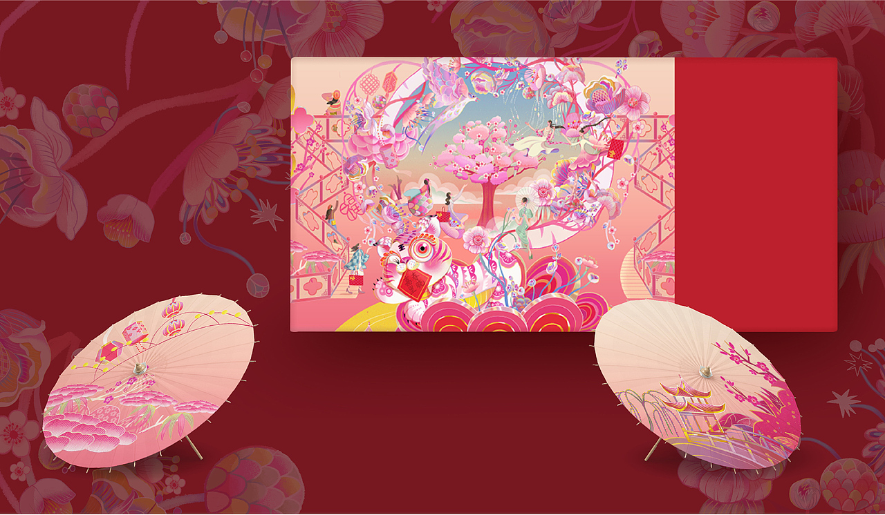 《嘉里春晓》嘉里中心kv插画合作（图ZMjkyODM1NjU2） - 商业插画 - 站酷设计师张王哲原创素材 - 站酷ZCOOL