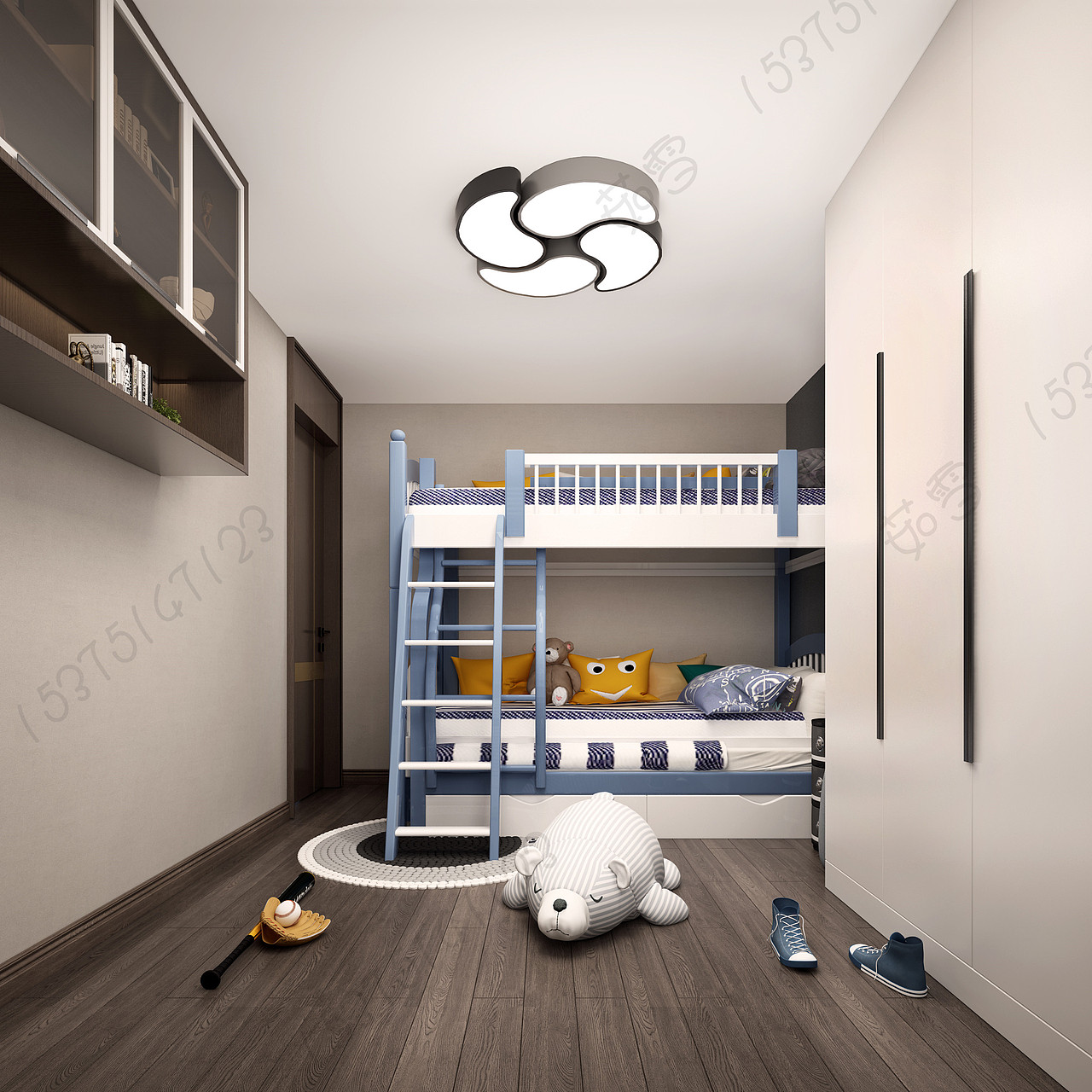 港式轻奢客餐厅卧室