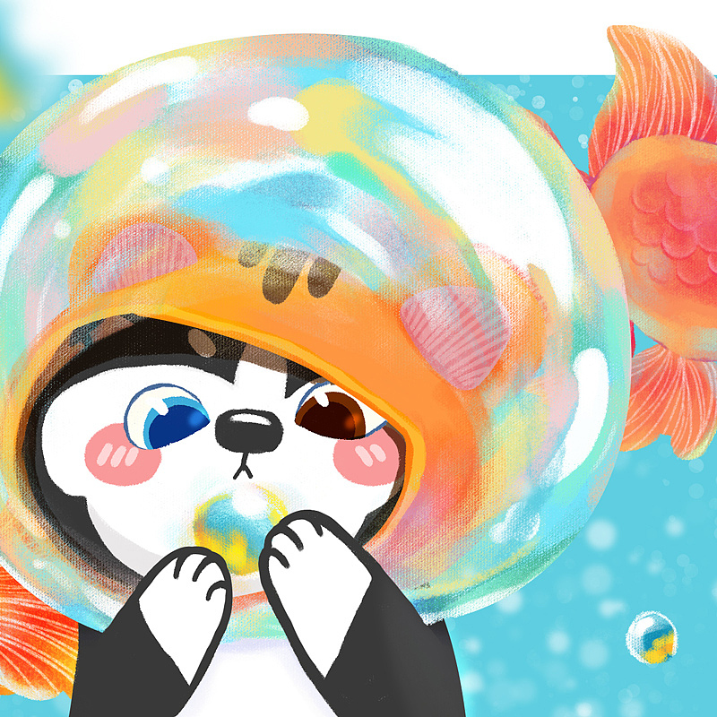 修狗金鱼夏日儿童梦（图ZMzAzMzQ5MTM2） - 创作习作 - 站酷设计师Justmiol原创素材 - 站酷ZCOOL