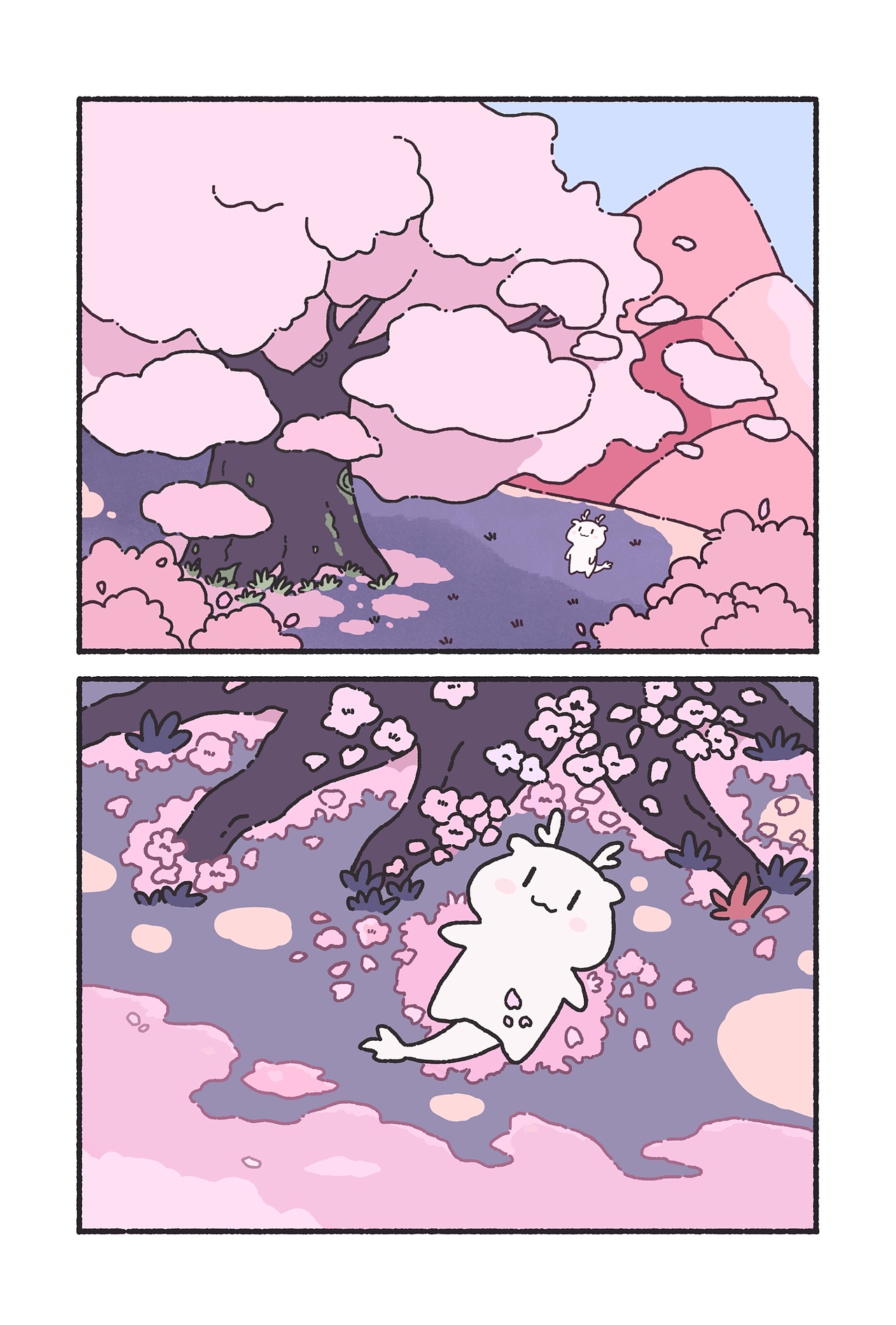 一组樱花小漫画