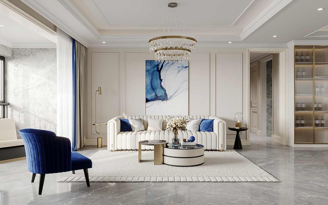 奶油系简欧客餐厅（图ZMjkyOTg0NjIw） - 家装设计 - 站酷设计师ZX绽璇原创素材 - 站酷ZCOOL