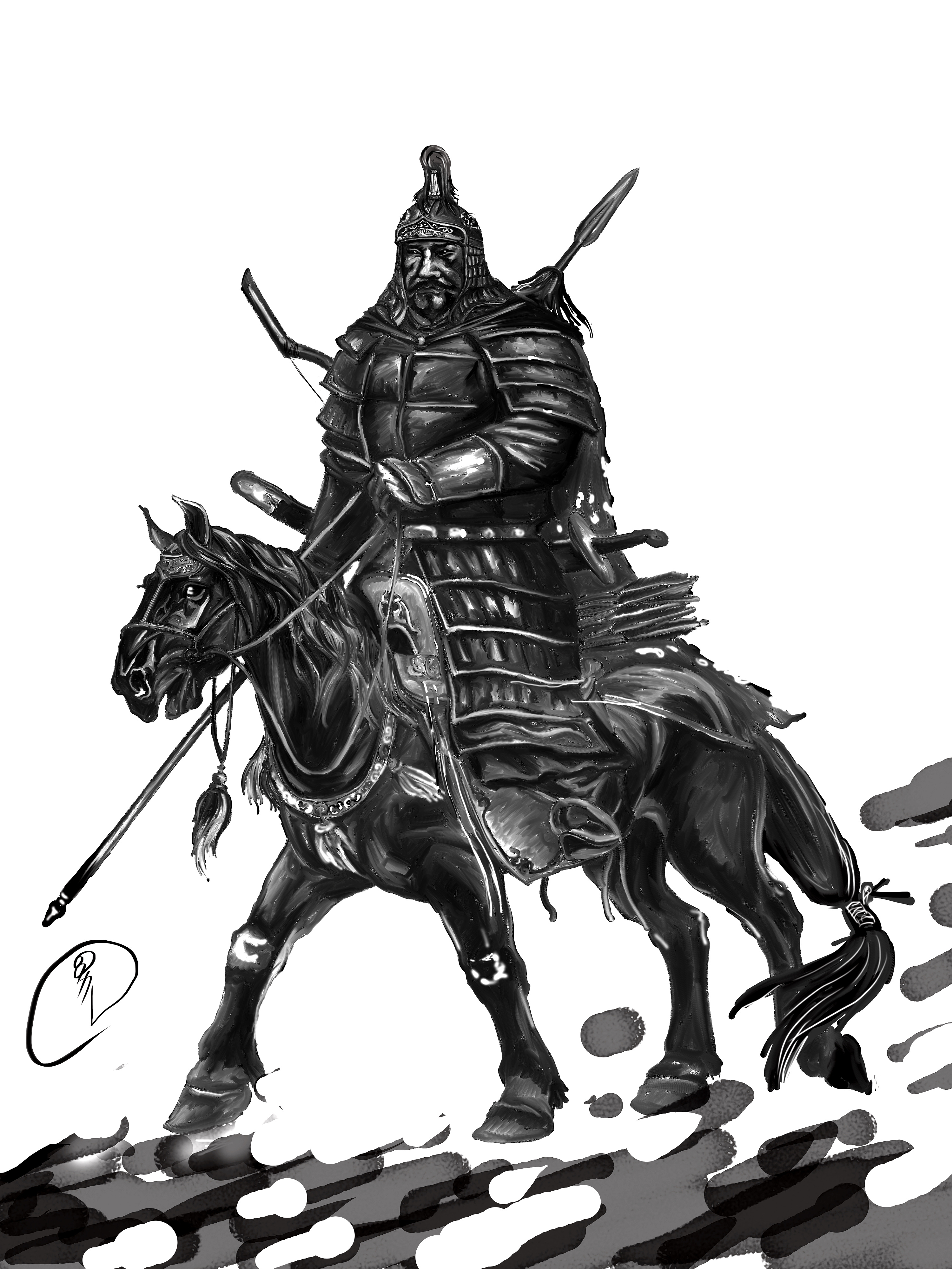 古罗马将军,战士_CG插画_绘画艺术-摩尔网CGMOL