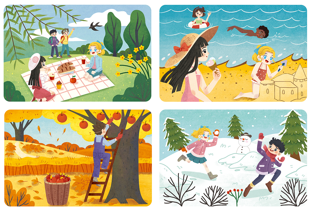 英语教材（图ZMTY5MDI5MzA4） - 儿童插画 - 站酷设计师白开水工作室原创素材 - 站酷ZCOOL