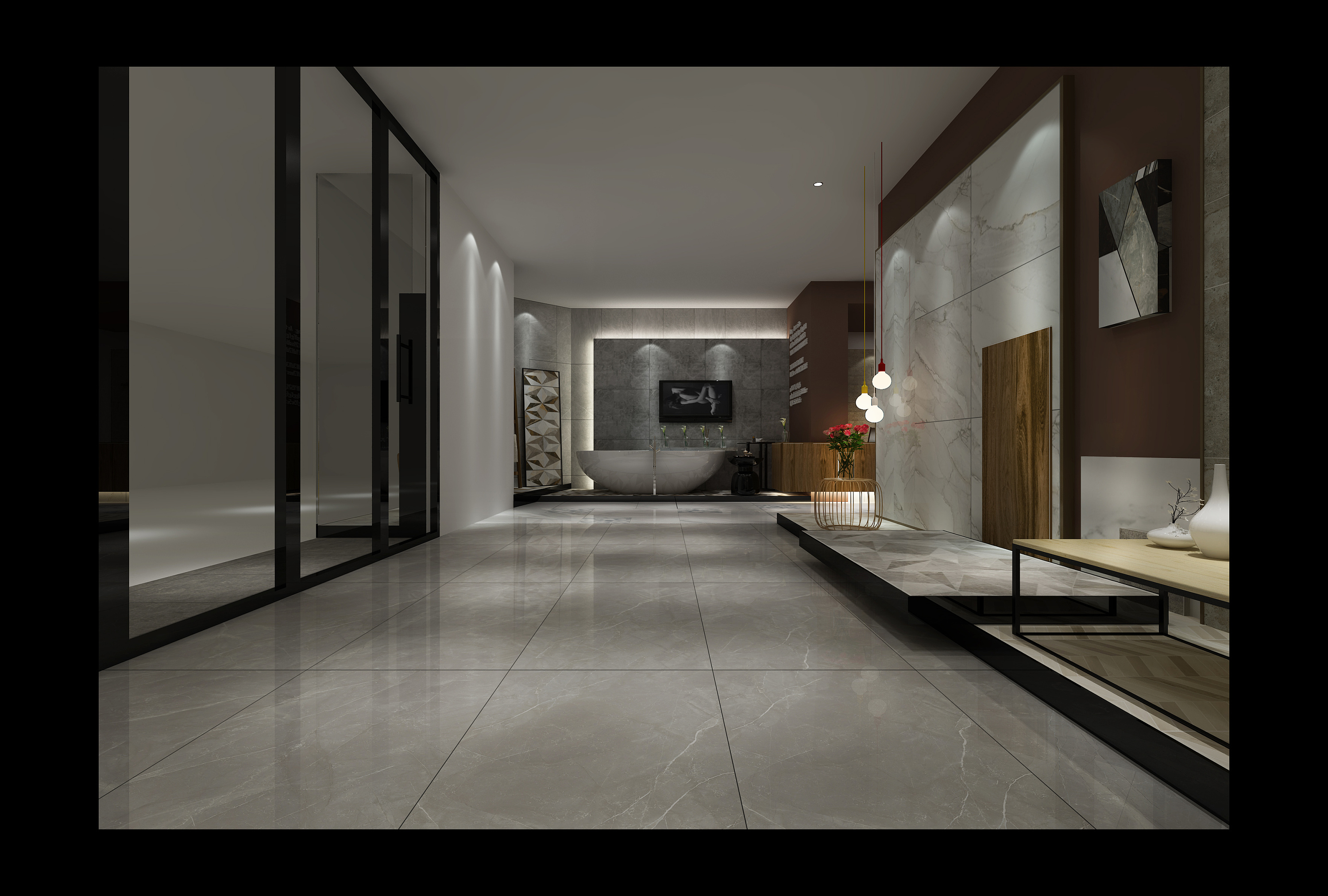 瓷砖展厅|空间|室内设计|效果图小静 - 原创作品 - 站酷 (ZCOOL)