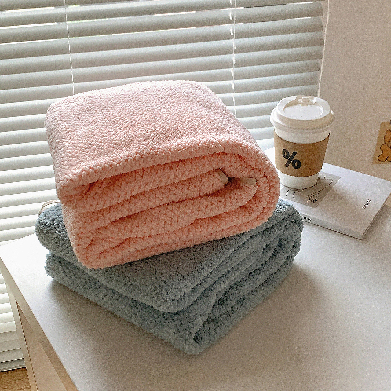 ins少女风格家居场景浴巾浴帽拍摄拍照摄影