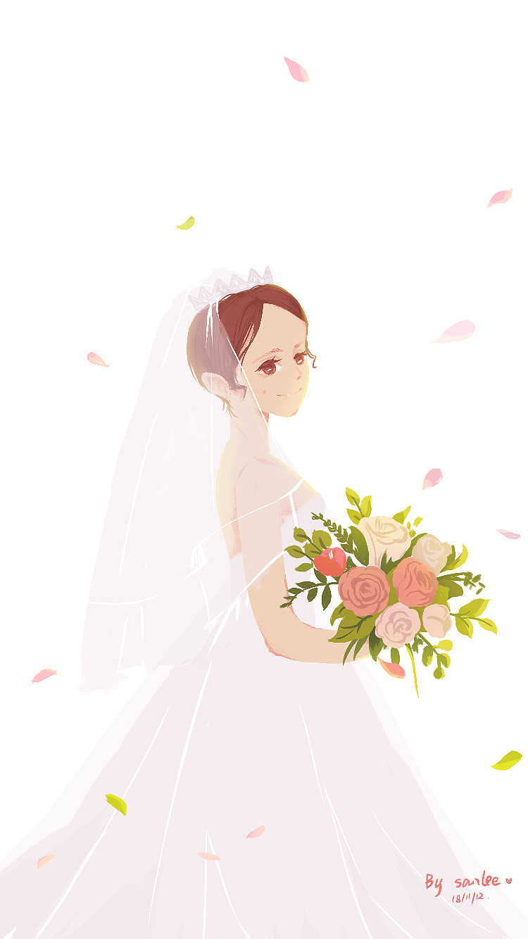婚礼插画（图ZMTM2MjM2NTMy） - 艺术插画 - 站酷设计师axh0原创素材 - 站酷ZCOOL