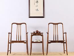 梵尘新中式靠背椅扶手椅