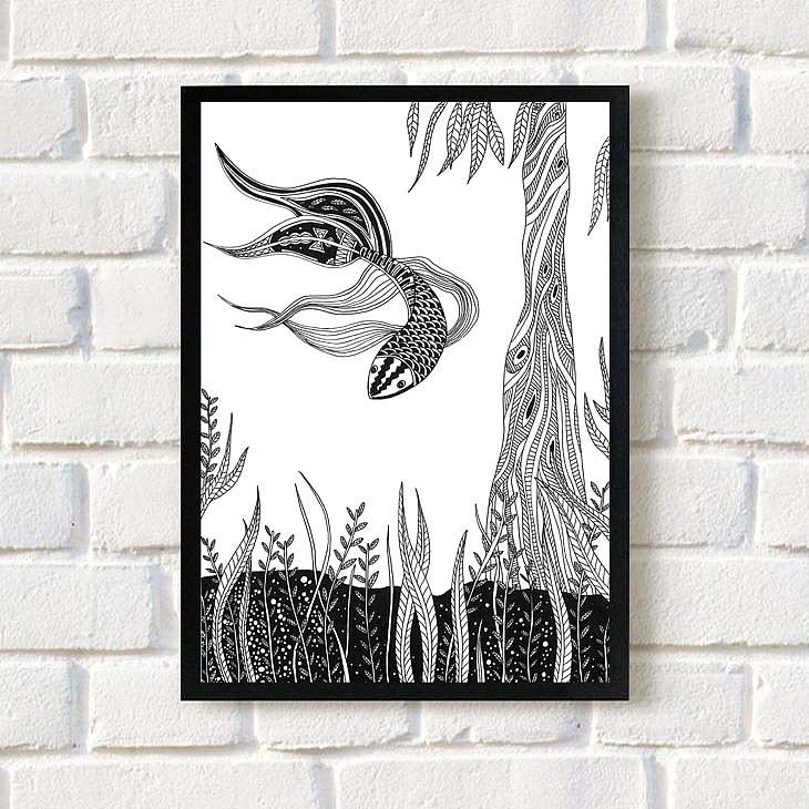 我有一片鱼塘,养了几只鱼儿