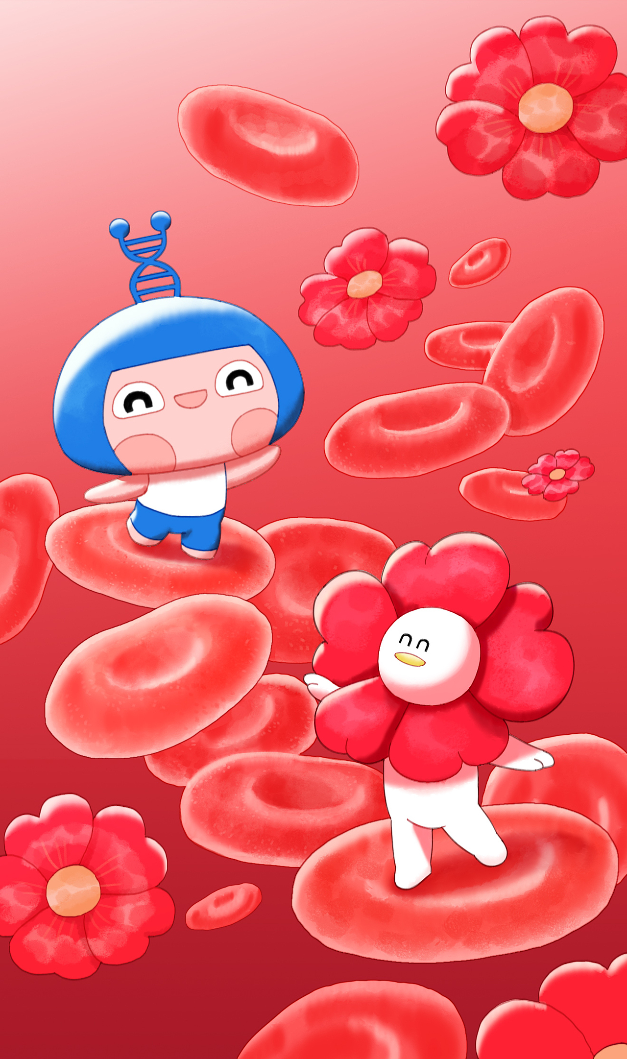 华大基因节日插画海报（图ZMzU3NDAzMTcy） - 商业插画 - 站酷设计师七鬼五二三原创素材 - 站酷ZCOOL