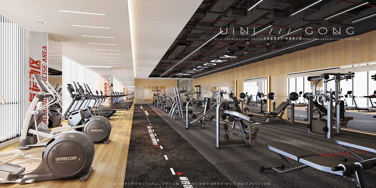 【由里建筑设计】广州威客健身房