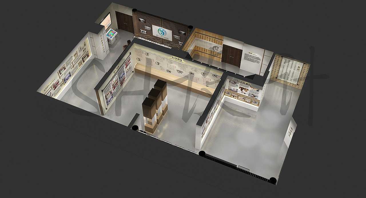 西宁市中医院院史馆展厅设计效果图