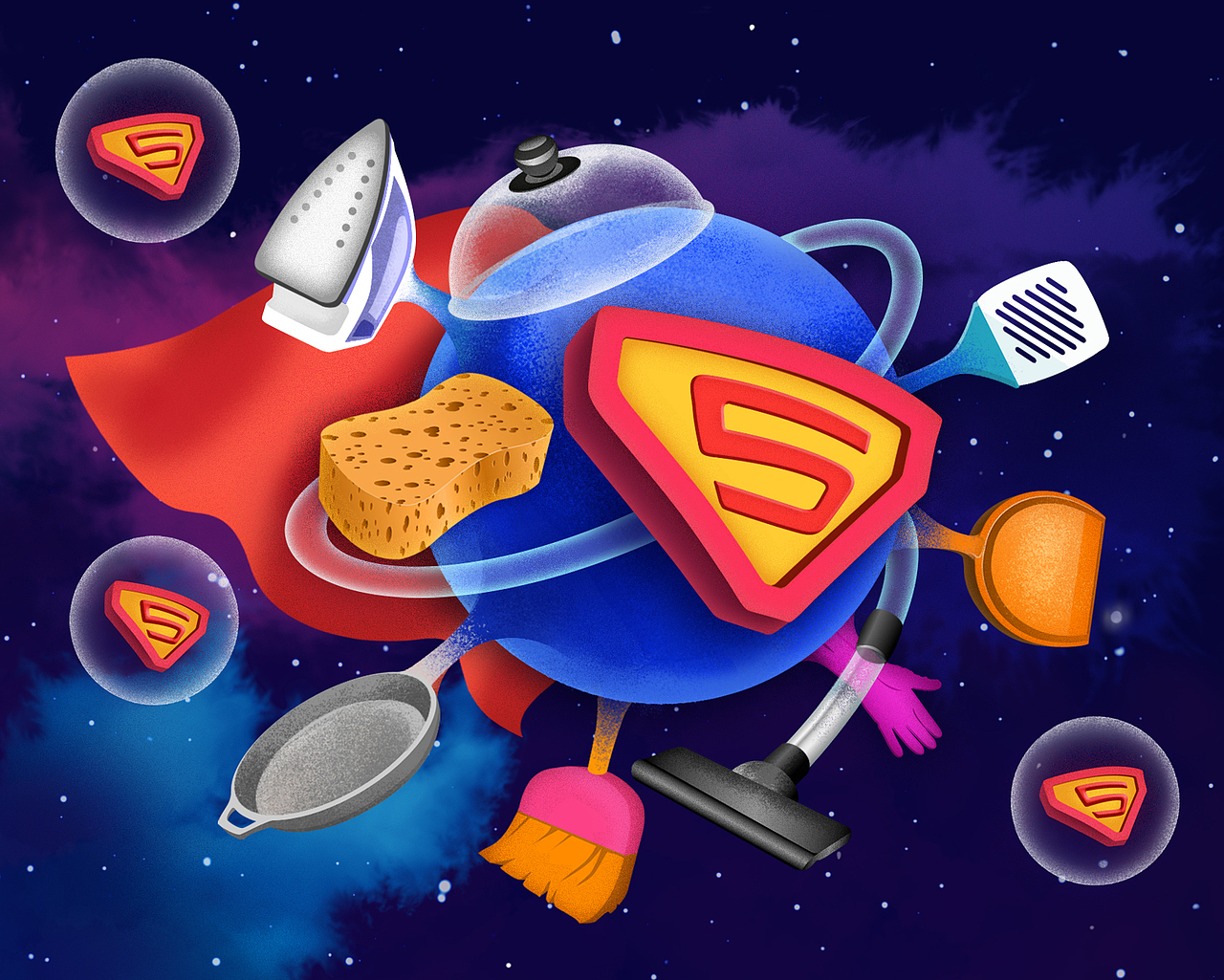 淘宝聚划算99聚星城H5宇宙星球主题插画（图ZNTg0ODM5MDA=） - 商业插画 - 站酷设计师neuneuneu原创素材 - 站酷ZCOOL