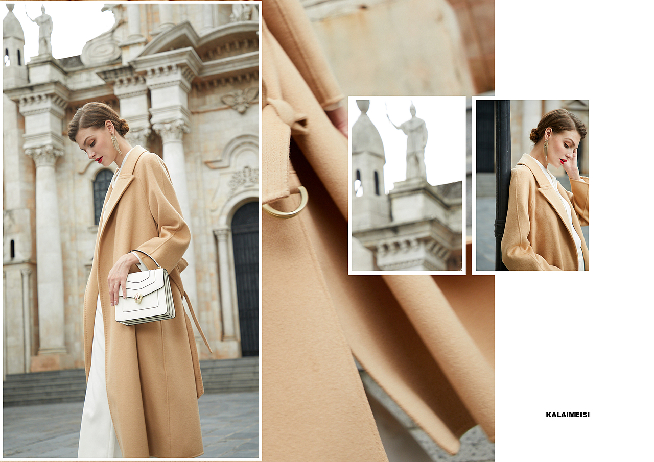 外景羊绒大衣拍摄/详情页/