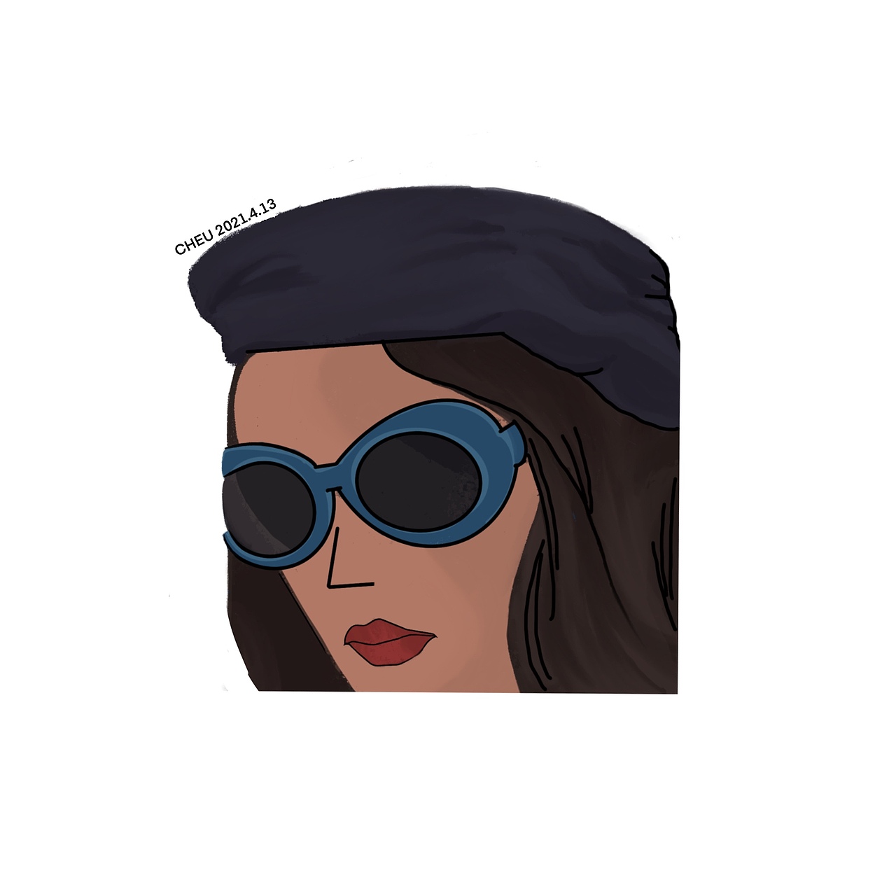 原创插画头像#眼睛女（图ZMjUxMTA3NjY0） - 创作习作 - 站酷设计师臭皮酱CHEU原创素材 - 站酷ZCOOL