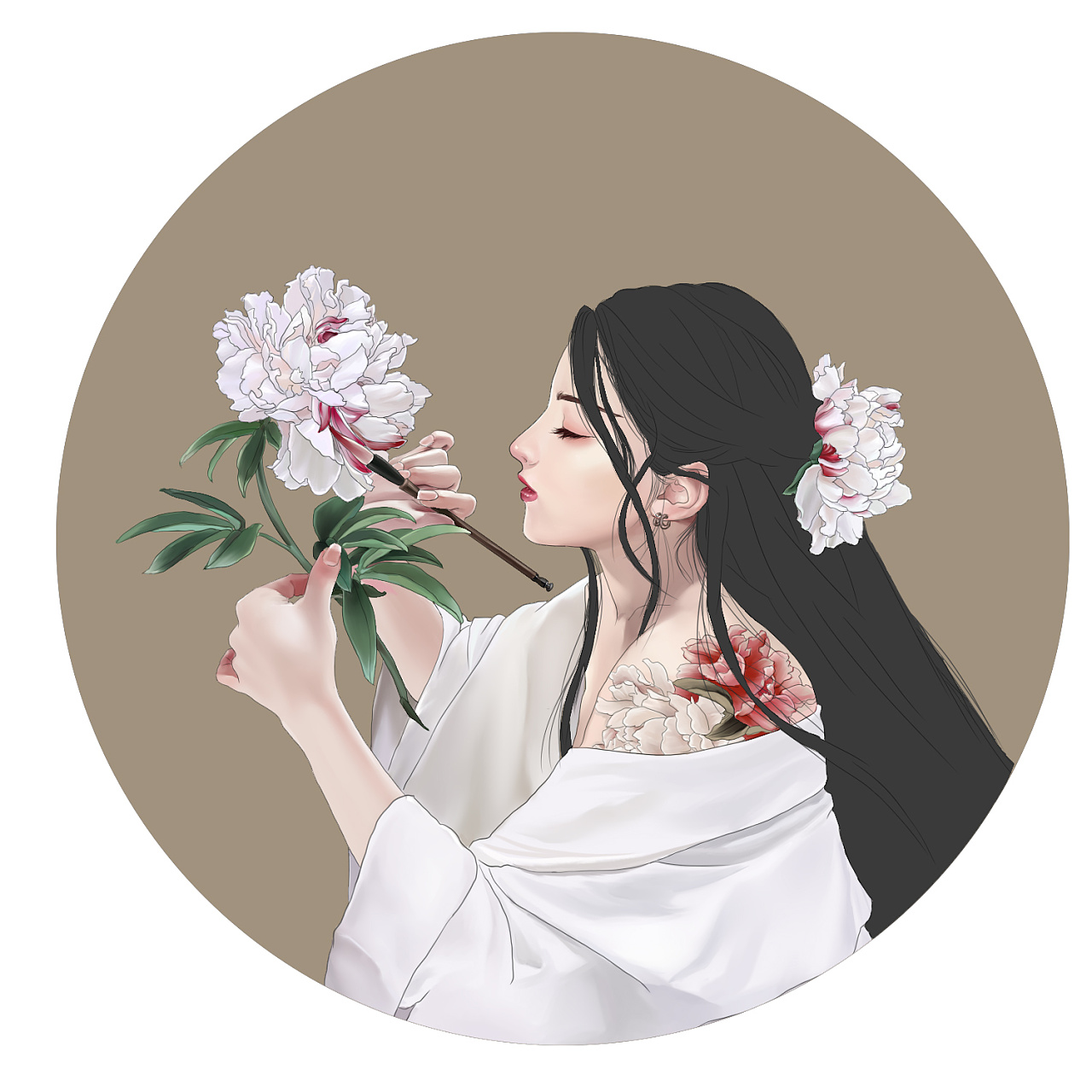 倪传婧与张小白插画临摹两张