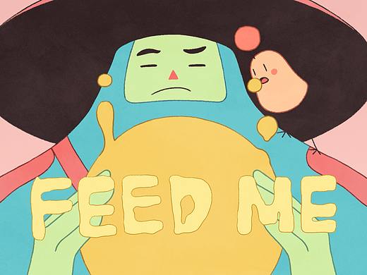 《Feed Me》动画短片前期人物道具设计与部分动图展示