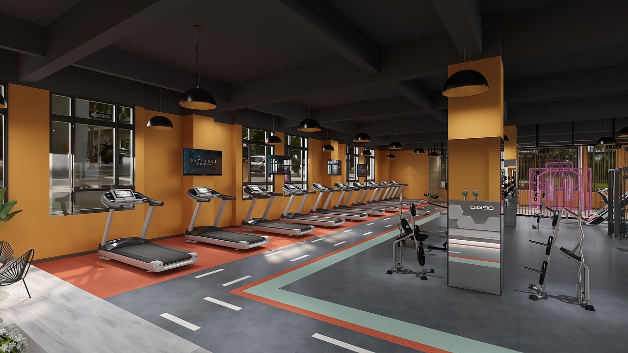 珠宝大学健身房（图ZMjY2NzMzNDA0） - 商业空间设计 - 站酷设计师样斌兵原创素材 - 站酷ZCOOL