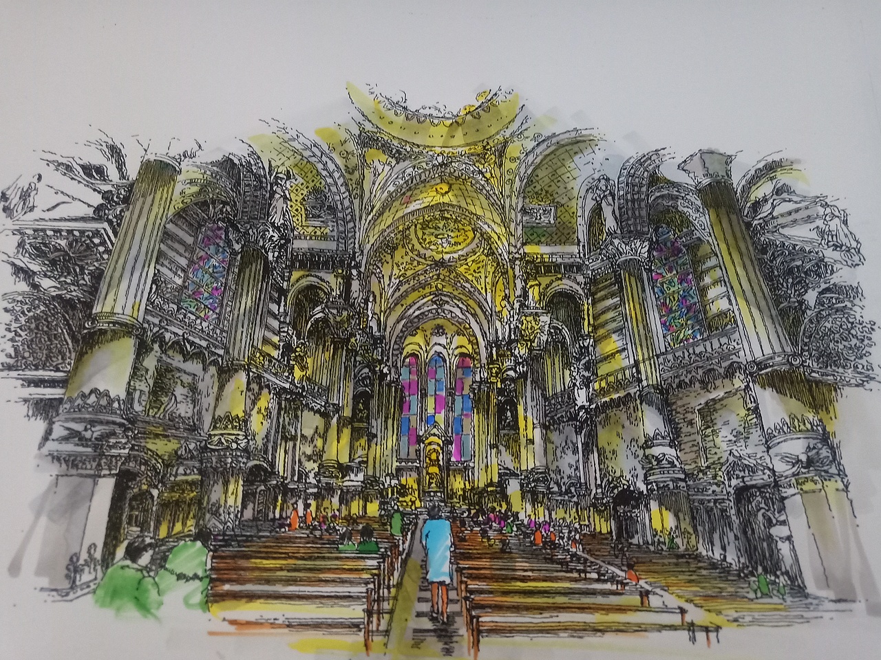 建筑手绘,马克笔手绘表现,网络教学基础班,提高班