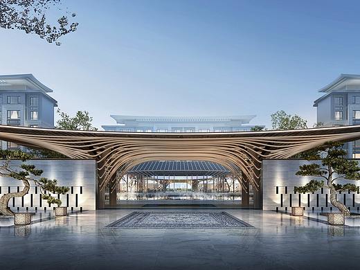 大門、走廊及中庭景觀（個人主頁-ZNTYwMzI0Njg=） - 景觀設(shè)計 - 站酷設(shè)計師繁畫小筑原創(chuàng)素材 - 站酷ZCOOL