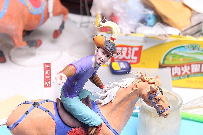 贺加贵面塑软陶（隋唐英雄 秦琼）