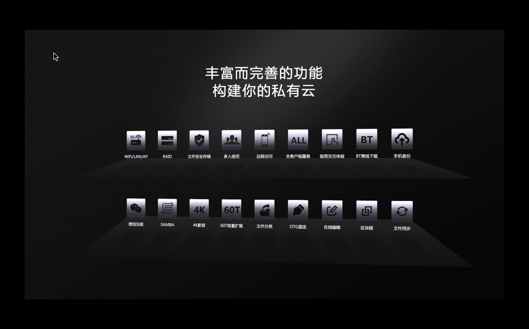 智能硬件产品展示单页-私家云二代