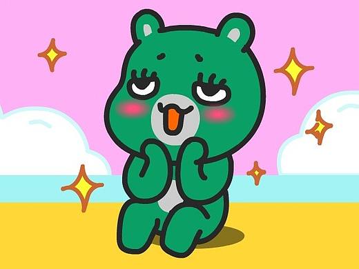 你的小绿熊“哎呦熊”2019表情已上线！