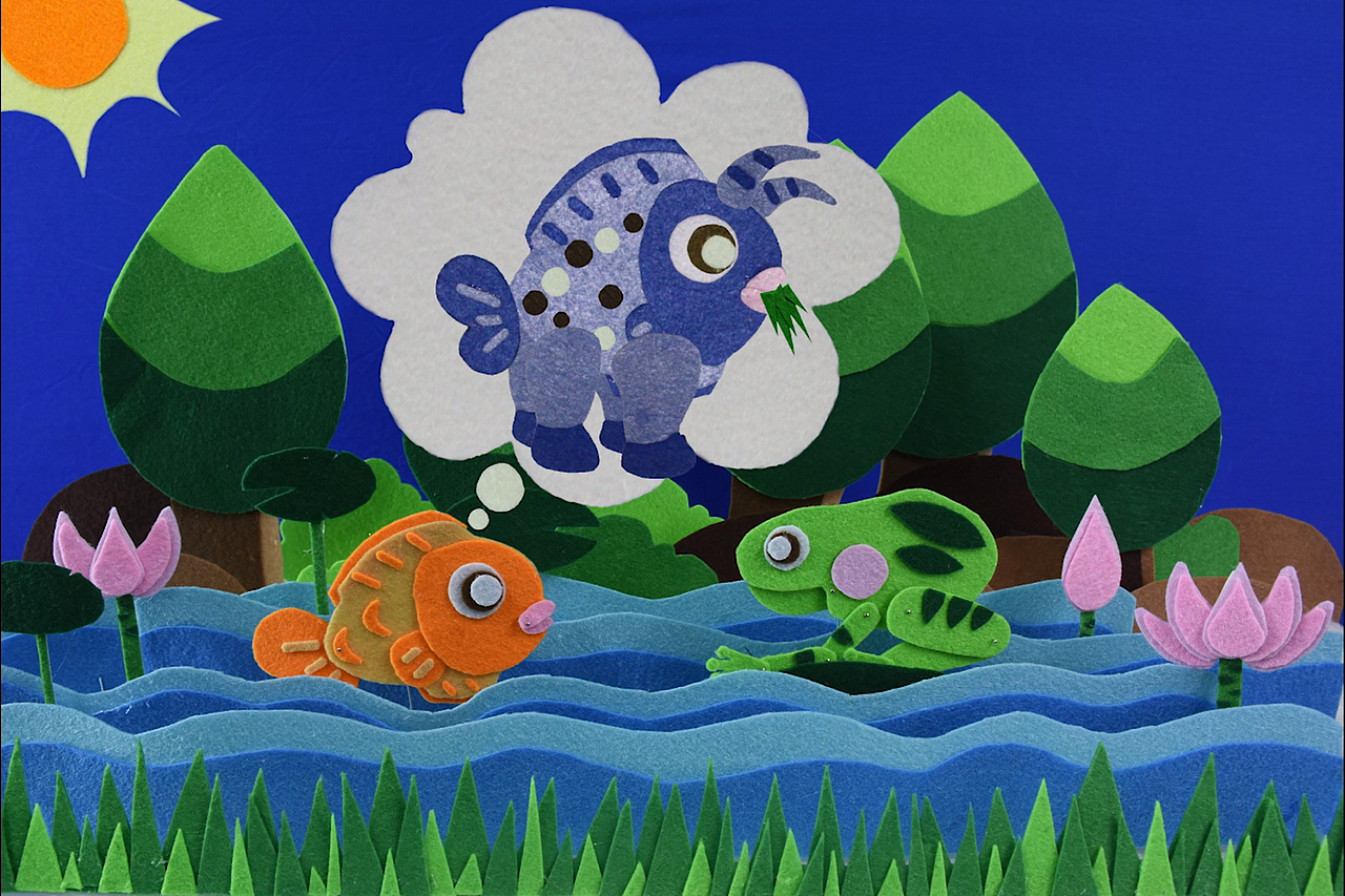 我的大学作品鱼牛小故事定格动画