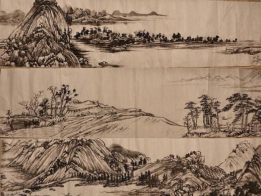 临摹《富春山居图》