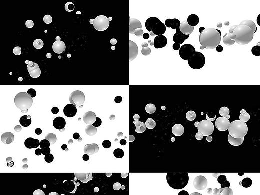 创意时尚品牌概念球体黑白格调服饰发布会背景网页背景