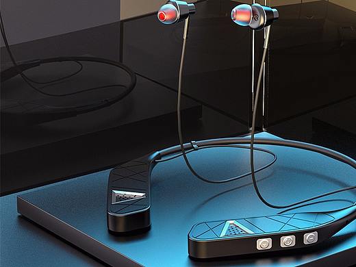 掛脖式藍(lán)牙耳機(jī)+音響二合一建模渲染設(shè)計（個人主頁-ZNDEyMjQ4NDA=） - 電子產(chǎn)品 - 站酷設(shè)計師HoMe_蝸牛原創(chuàng)素材 - 站酷ZCOOL