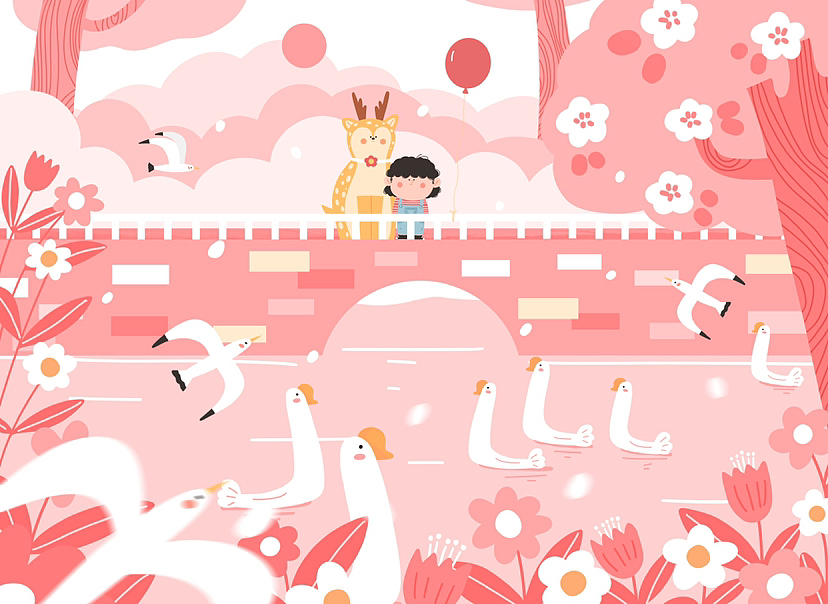 儿童彩色笔包装插画～