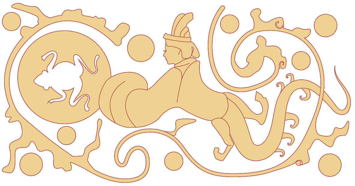 风伯雨师雷公车嫦娥会玄武伏羲女娲交尾图羽人戏龙四神天象图展板效果