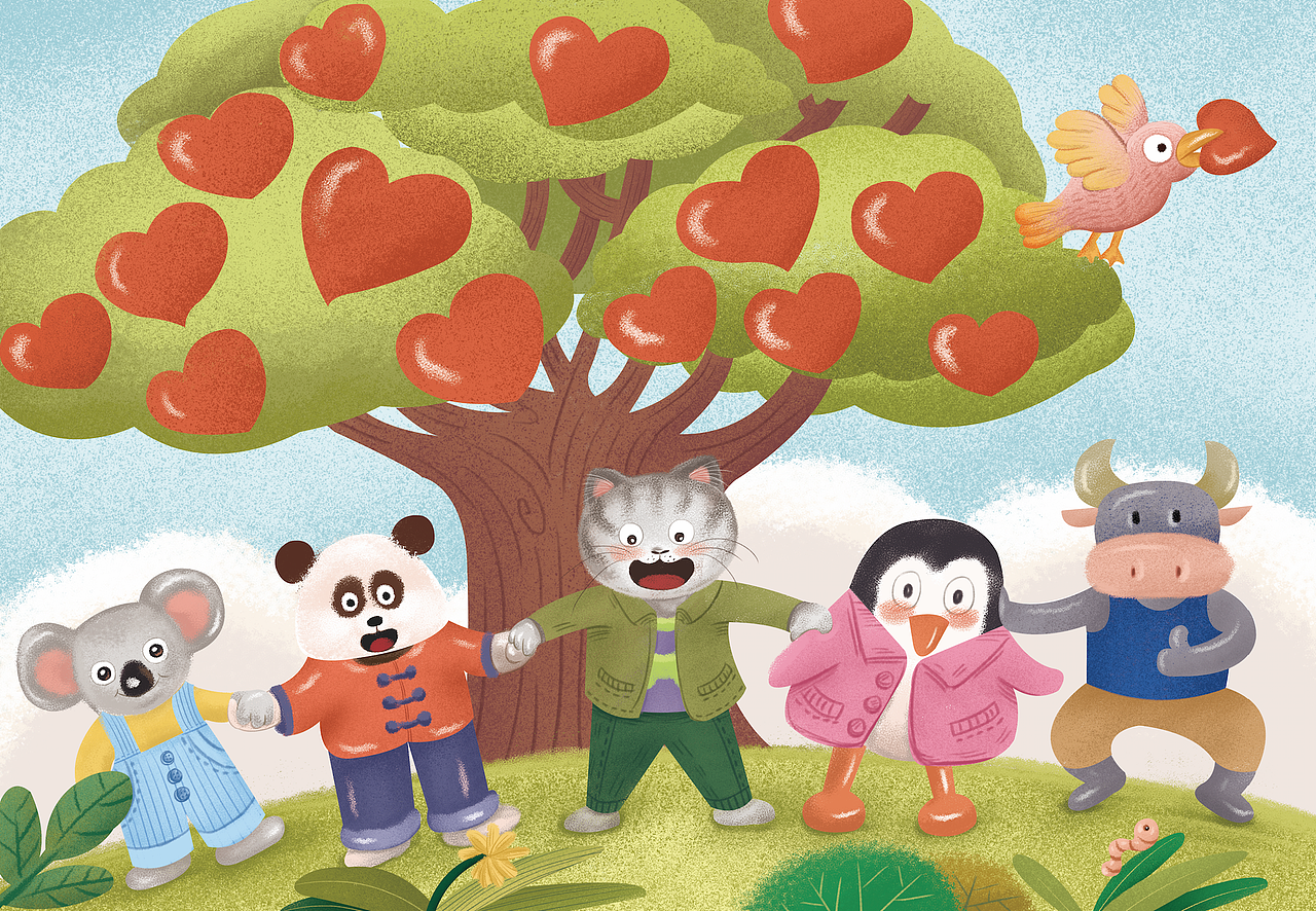 小动物财商绘本插画创作