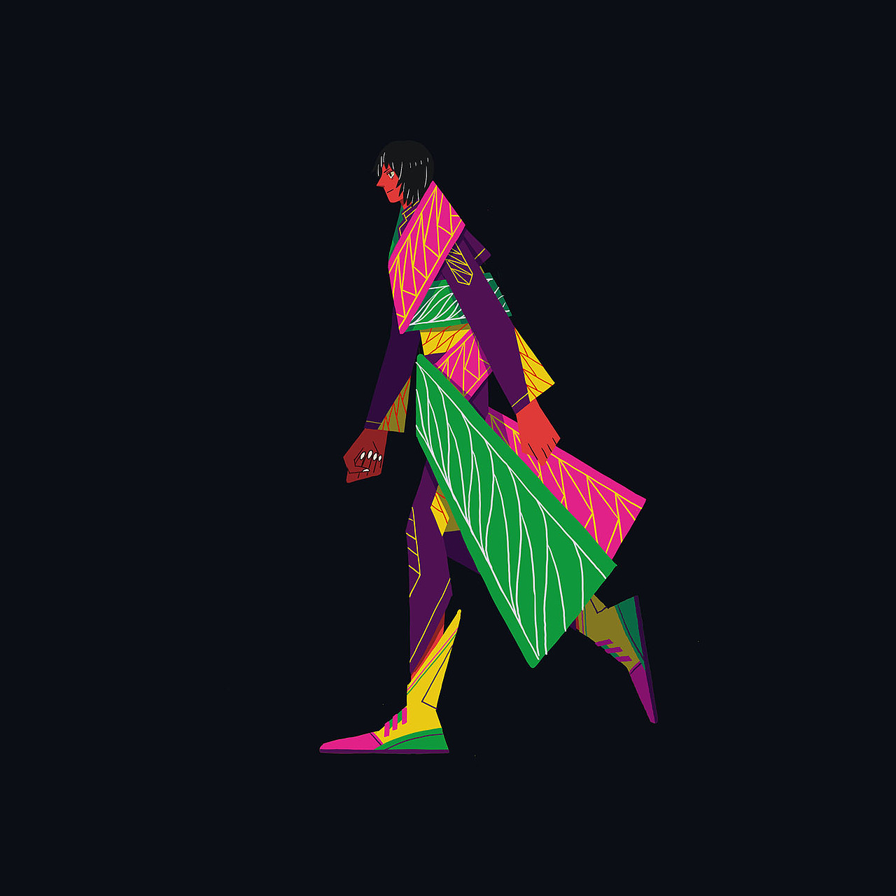 虚拟时装周服装插画