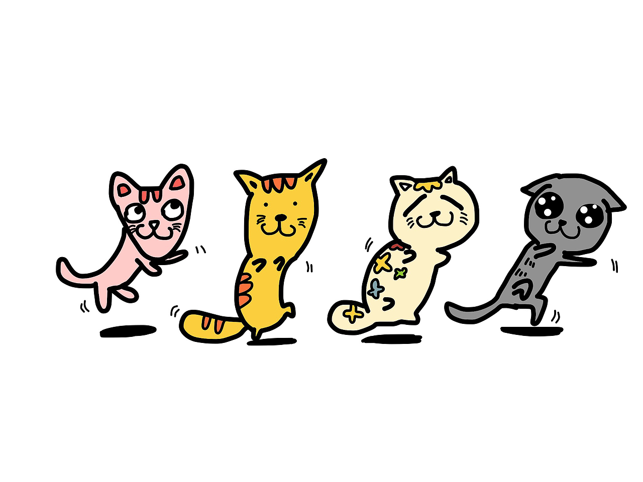 四只猫系列